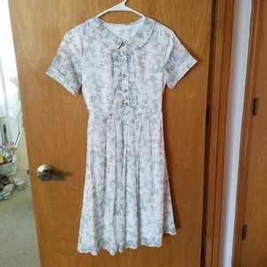 Roolee Floral Print Peter Pan Collar Dress